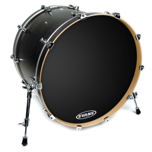 Evans EQ3 NP Black Bassdrum Resonanzfell schwarz 18 Zoll