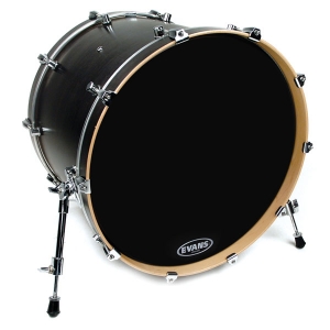 Evans Resonant Black Bassdrum Resonanzfell schwarz 18 Zoll