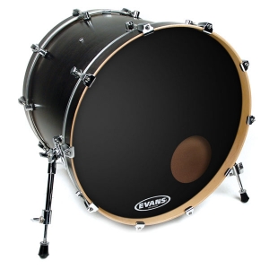 Evans EQ3 Black Bassdrum Resonanzfell schwarz 18 Zoll