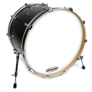 Evans EQ3 NP Coated White Bassdrum Resonanzfell weiss