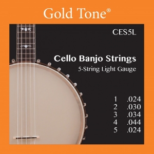 Gold Tone 5-Saiter Banjo Cello Saiten Light