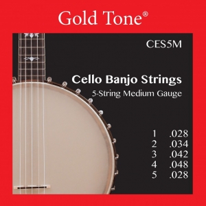 Gold Tone 5-Saiter Banjo Cello Saiten Medium