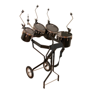 Schlagzeugwagen mit 4 Toms, Hi-Hat Halterung, 4 Beckenhalter
