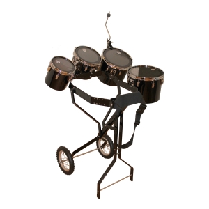 Schlagzeugwagen mit 4 Toms, Hi-Hat Rosette, 1 Beckenhalter