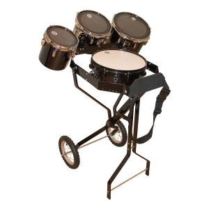Schlagzeugwagen mit Snare, 3 Toms, Hi-Hat Rosette