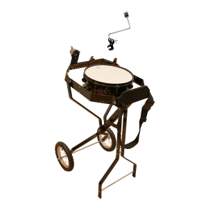 Schlagzeugwagen f�r 3 Toms, mit Snare, Hi-Hat Rosette, 1 Beckenhalter