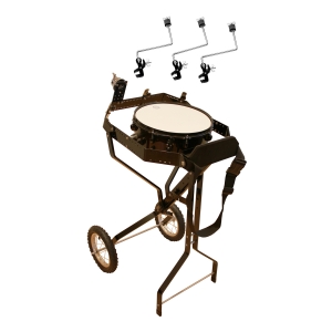 Schlagzeugwagen f�r 3 Toms, mit Snare, Hi-Hat Rosette, 3 Beckenhalter