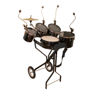 Schlagzeugwagen mit Snare, 4 Toms, 1 Hi-Hat, 4 Beckenhalter