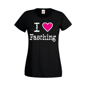 I Love Fasching T-Shirt Damen