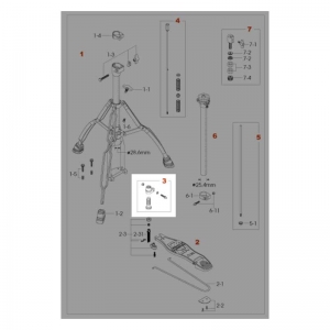 H�henverstellung f�r Tama HiHat St�nder HH75W