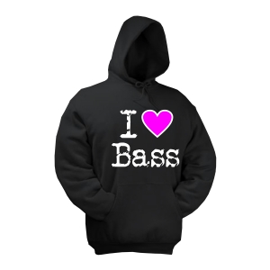 Fruit of the Loom Kapuzenpulli I Love Bass Herren L