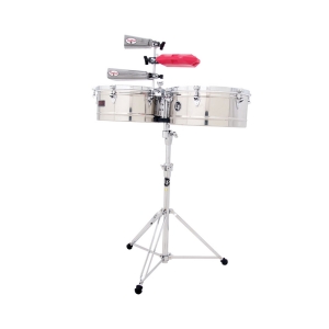 LP Timbales LP1415-S Prestige Stainless Steel 14 & 15 Zoll