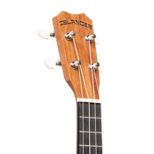 Islander Sopran Ukulele mit Decke aus Mahagoni und Hawaii Insel Gravur Bild 3