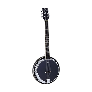 Ortega Raven Serie 6-Saiter Banjo schwarz
