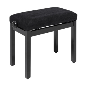 Stagg Klavierbank PB36 schwarz hochglanz mit Samt Sitzfl�che schwarz