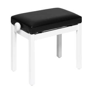Stagg Klavierbank PB36 wei� matt mit Vinyl Sitzfl�che schwarz