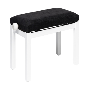 Stagg Klavierbank PB36 wei� matt mit Samt Sitzfl�che schwarz