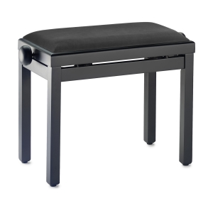 Stagg Klavierbank PB39 schwarz matt mit Samt Sitzfl�che schwarz