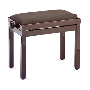 Stagg Klavierbank PB39 Mahagoni hochglanz mit Samt Sitzfl�che braun