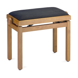 Stagg Klavierbank PB39 Eiche matt mit Samt Sitzfl�che schwarz