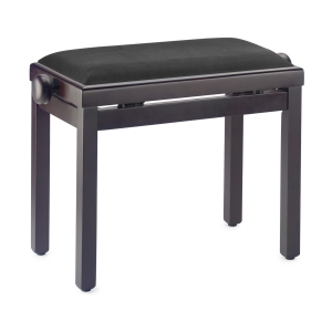 Stagg Klavierbank PB39 Palisander matt mit Samt Sitzfl�che schwarz