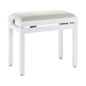 Stagg Klavierbank PB39 wei� matt mit Samt Sitzfl�che beige