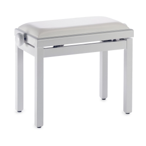 Stagg Klavierbank PB39 wei� hochglanz mit Kunstleder Sitzfl�che wei�