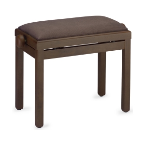 Stagg Klavierbank PB39 dunkles Walnuss matt mit Samt Sitzfl�che braun