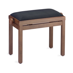 Stagg Klavierbank PB39 helles Walnuss matt mit Samt Sitzfl�che schwarz