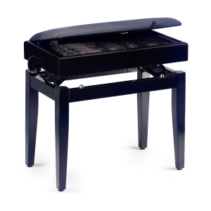 Stagg Klavierbank PB55 schwarz matt mit Samt Sitzfl�che schwarz