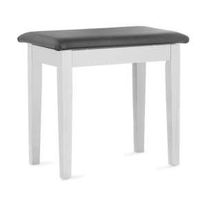 Stagg Klavierbank PBF23 wei� matt mit Vinyl Sitzfl�che schwarz