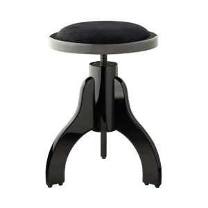 Stagg Klavierhocker PS35 schwarz hochglanz mit Samt Sitzfl�che schwarz