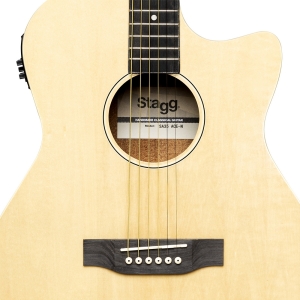 Stagg el. akustische Auditorium Gitarre natur Bild 2