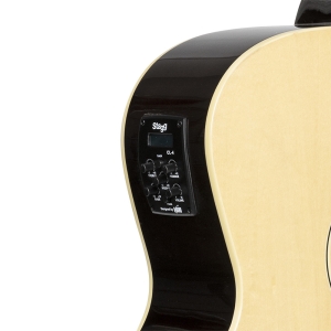 Stagg el. akustische Auditorium Gitarre natur Bild 6