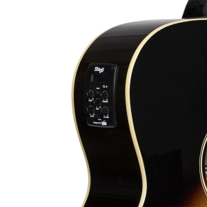 Stagg el. akustische Auditorium Gitarre sunburst Bild 6