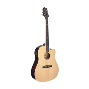 Stagg el. akustische Slope Shoulder Dreadnought Gitarre natur