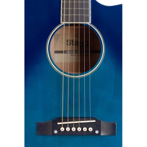 Stagg el. akustische Slope Shoulder Dreadnought Gitarre transparent blau Bild 3
