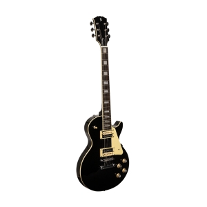 Stagg E-Gitarre Standard Serie mit Mahagonikorpus Schwarz