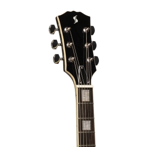 Stagg E-Gitarre Standard Serie mit Mahagonikorpus Schwarz Bild 3