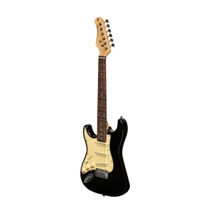Stagg Standard S E-Gitarre 3/4 Gr��e Brilliant Black Linksh�ndermodell