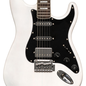 Stagg E-Gitarre mit Erlenkorpus White Blond Bild 2