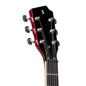 Stagg E-Gitarre Silveray DC Modell mit Mahagonikorpus Kirsch Transparent Bild 3