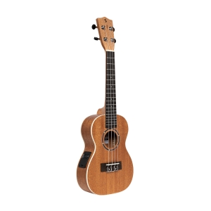 Stagg e-Akustische Konzert Ukulele mit Decke aus Sapele