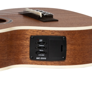Stagg e-Akustische Konzert Ukulele mit Decke aus Sapele Bild 5