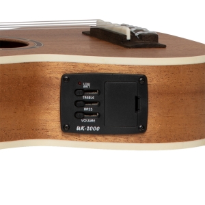 Stagg e-Akustische Sopran Ukulele mit Decke aus Sapele Bild 5