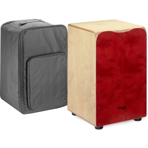 Stagg Birke Cajon mit Frontplatte in rot