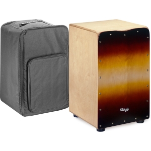 Stagg Birke Cajon mit Frontplatte in sunburst