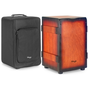 Stagg Birke Cajon mit Frontplatte in sunburst braun
