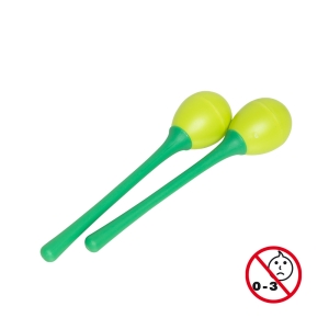 Stagg Maracas Paar mit langem Griff gr�n
