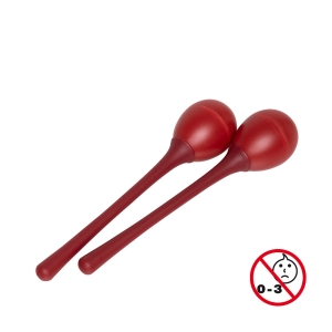 Stagg Maracas Paar mit langem Griff rot
